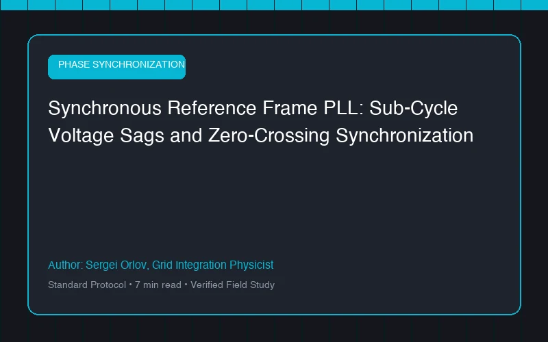 Synchronous Reference Frame PLL: Sub-Cycle Voltage Sags and Zero-Crossing Synchronization
